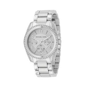 Women’s Michael Kors Mini Blair Silver Tone Glitz Watch